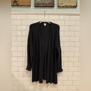 a new day Charcoal Open Front Cardigan